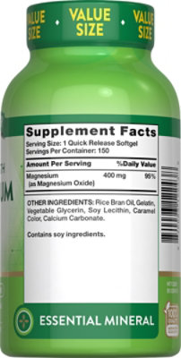 Nature'S Truth Magnesium 400 Mg Softgels - 150 Count - Image 3
