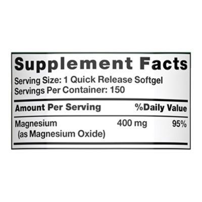 Nature'S Truth Magnesium 400 Mg Softgels - 150 Count - Image 4