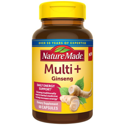 Nature Made Multi Plus Ginseng Capsules - 60 Count - Image 1