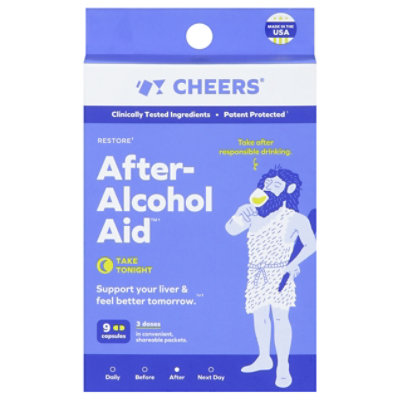 Cheers Restore After Alcohol Aid Dietary Supplement 3 Doses - 3 Count - Image 3