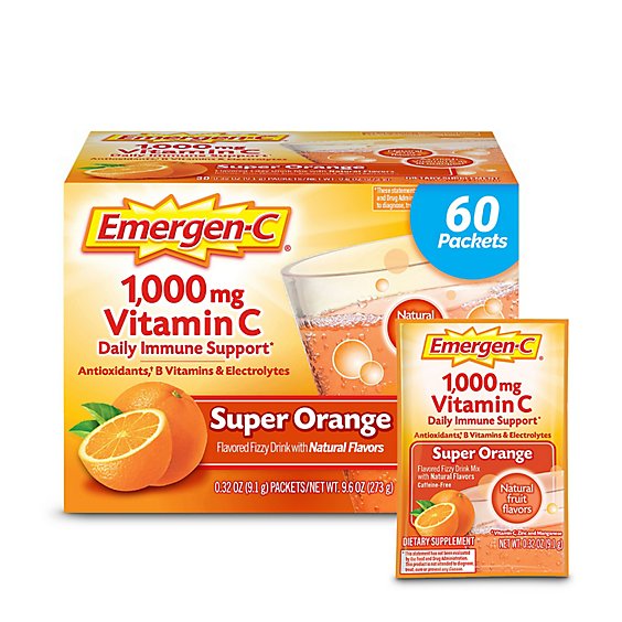 Emergen-C Super Orange Vitamin C Packets - 60 Count - vons Emergen-C Super Orange Vitamin C Packets - 60 Count - vons