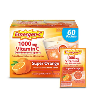 Emergen-C Super Orange Vitamin C Packets - 60 Count - Image 1