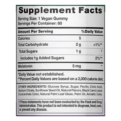 Nature'S Truth Melatonin 5 Mg Per 1 Gummies - 60 Count - Image 2