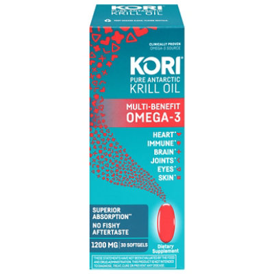 Kori Krill Oil Superior Omega 3 1200 Mg Standard Softgels - 30 Count - Image 1