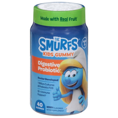 The Smurfs Kids Digestive Probiotic Gummies - 40 Count - Image 3