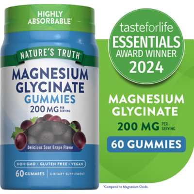 Nature'S Truth Magnesium Glycinate Gummies - 60 Count - Image 1