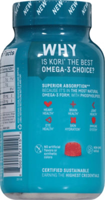 Kori Multi Benefit Omega 3 Gummies - 120 Count - Image 5