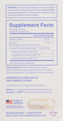 Nouri Menopause Health Probiotic Capsules - 30 Count - Image 4
