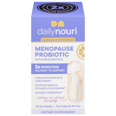 Nouri Menopause Health Probiotic Capsules - 30 Count - Image 1