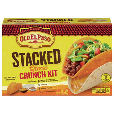 Old El Paso Stacked Queso Crunch Taco Dinner Kit 6 Count - 13.25 Oz - Image 3