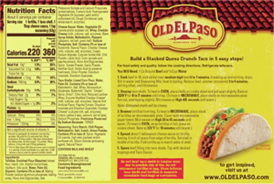 Old El Paso Stacked Queso Crunch Taco Dinner Kit 6 Count - 13.25 Oz - Image 5