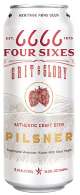 Four Sixes Grit And Glory Pilsner - 19.2 Fl. Oz. - Image 1