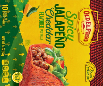 Old El Paso Stand 'n Stuff Bold Jalapeno Cheddar Taco Shells 10 Count - 5.4 Oz - Image 6