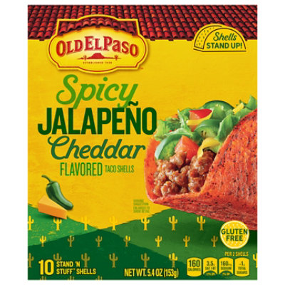 Old El Paso Stand 'n Stuff Bold Jalapeno Cheddar Taco Shells 10 Count - 5.4 Oz - Image 1