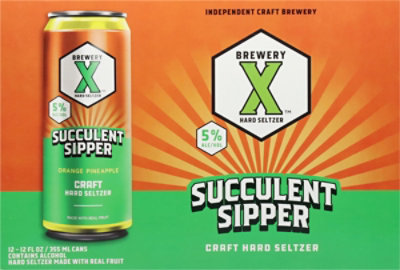 Brewery X Succulent Sipper Hard Seltzer In Cans - 12-12 Fl. Oz. - Image 6