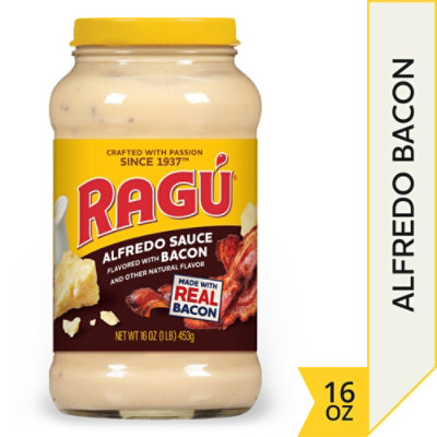 Ragu Alfredo Sauce Flavored With Bacon - 16 Oz - Image 1