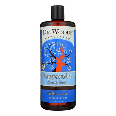 Dr. Woods Pure Castile Soap Peppermint - 32 fl oz - Image 1