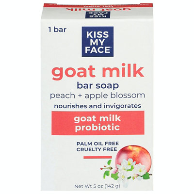 Kiss My Face - Br Soap Goatmlk Pch/apblo - 5 oz - Image 1