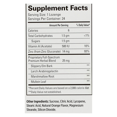 Quantum TheraZinc Cold Season Plus Lozenges Orange - 14 mg - 24 Lozenges - Image 3