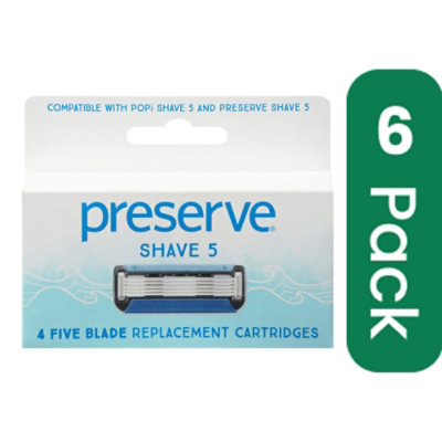 Preserve - Razor Blades Popi 5 Refil 4 CT (Pack of 6) - Image 1
