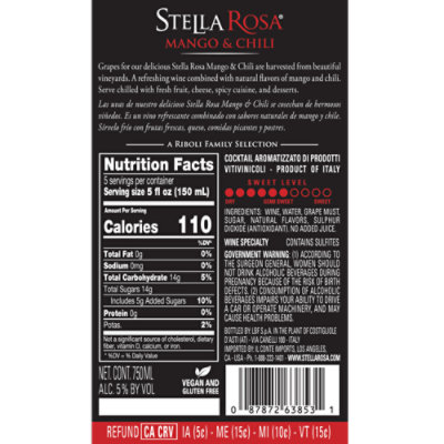 Stella Rosa Mango Chili Wine - 750 Ml - Image 4