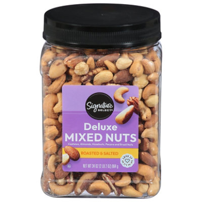 Signature SELECT Roasted And Salted Mix Nuts Deluxe - 34 Oz