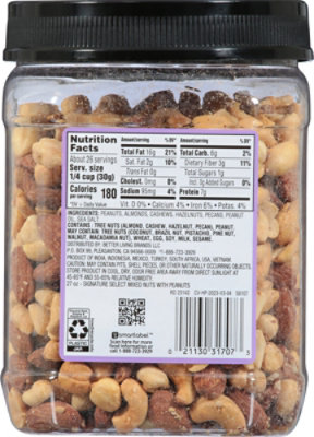 Signature SELECT Roasted And Salted Mixed Nuts With Peanuts - 27 Oz - Image 7