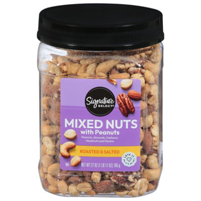 Signature SELECT Roasted And Salted Mixed Nuts With Peanuts - 27 Oz - Image 1