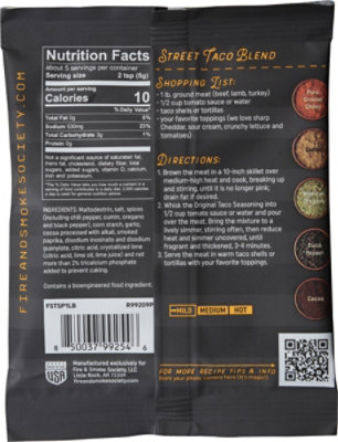 Fire and Smoke Seasoning Taco Pouch 1lb - 0.08 Oz - Image 5