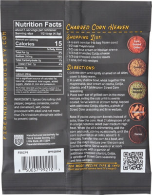 Fire and Smoke Seasoning Street Corn - 0.8 Oz - Image 6