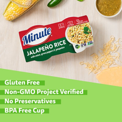Minute Ready To Serve Jalapeno Rice Cups -  2- 4.4 Oz - Image 2