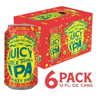 Sierra Nevada Juicy Little Thing Hazy IPA Craft Beer In Cans - 6-12 Oz