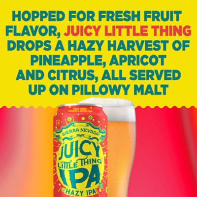 Sierra Nevada Juicy Little Thing Hazy IPA Craft Beer In Cans - 6-12 Oz - Image 3