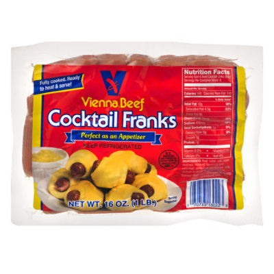 Vienna Beef Cocktail Franks - 16 Oz - Image 1