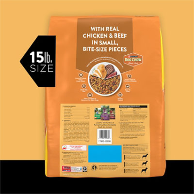 Purina Dog Chow Chicken and Beef  Little Bites For Small Dogs - 15 Lb - Image 2