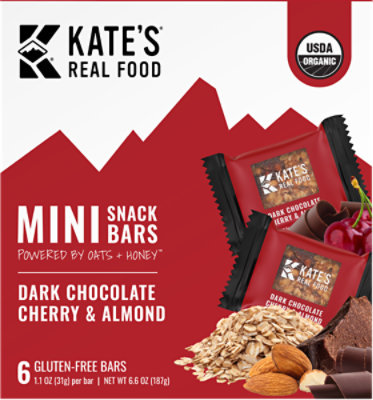 Kate's Real Food Dark Chocolate Cherry Almond Bars - 6-2.2 Oz - Image 2