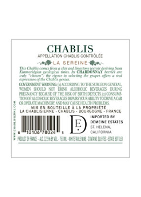 La Chablisienne La Sereine Wine - 750 Ml - Image 3