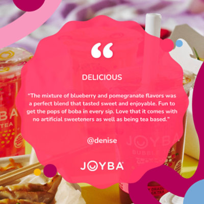 Joyba Blueberry Pomegranate Bubble Tea - 12 Fl. Oz. - Image 4