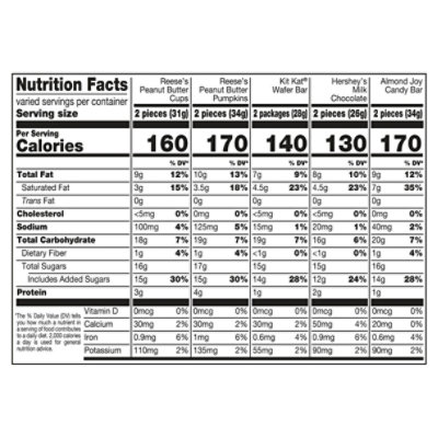 Hershey Assorted Flavored Snack Size Halloween Candy Variety Bag 50 Count - 26.51 Oz - Image 3