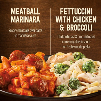 Marie Callender's Duos Meatball Marinara Fettuccini With Chicken & Broccoli Frozen Meal - 14 Oz - Image 2