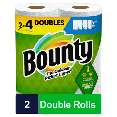 Bounty Select A Size White 2 Ply Paper Towel Roll - 2 Count - Image 1