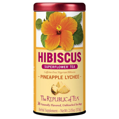 The Republic of Tea Hibiscus Pineapple Lychee - 36 Count - Image 2