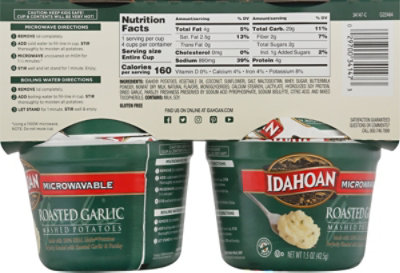 Idahoan Roasted Garlic Cups - 4-1.5 Oz - Image 6