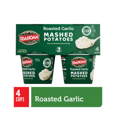 Idahoan Roasted Garlic Cups - 4-1.5 Oz - Image 1