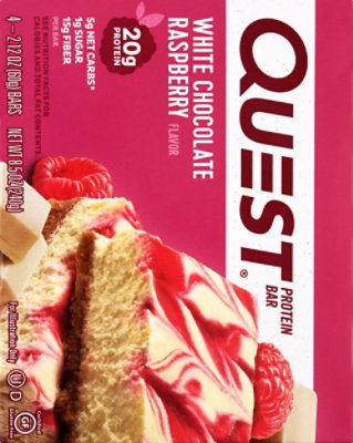 Quest Protein Bar White Chocolate Raspberry - 8.48 OZ - Image 6