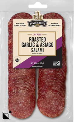 Black Kassel Salami Rstd Garlic Asiago - 4 OZ - Image 1