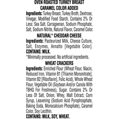 Hillshire Farm Oven Roasted Turkey Breast With Cheddar Cheese And Wheat Crackers - 2.76 OZ - Image 4