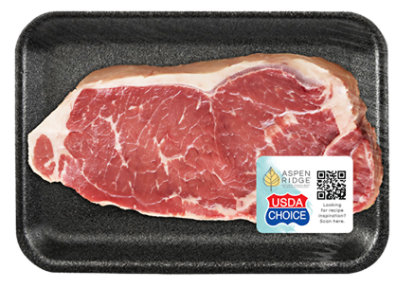 Aspen Ridge Choice Beef Striploin Steak Boneless - LB - Image 1