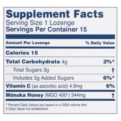 Manuka Health Lemon Honey Lozenges - 15 Count - Image 4