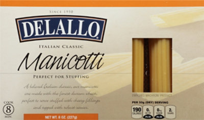 Delallo Manicotti - 8 Oz - Image 2